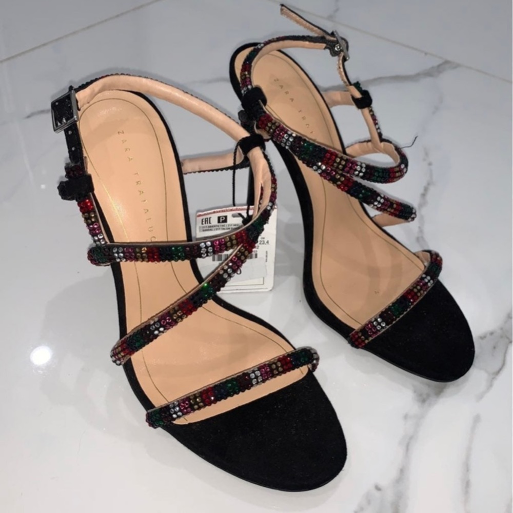 Crystal embellished heels